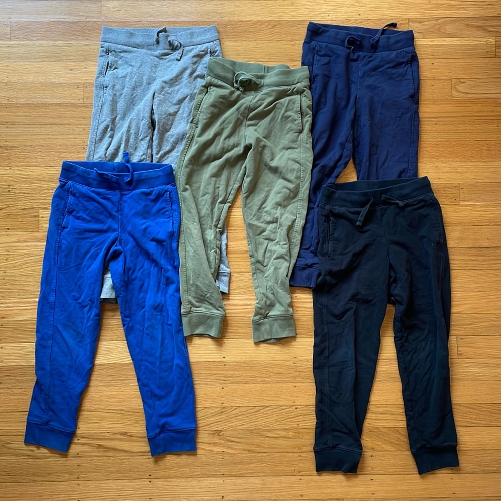 5 pairs Primary boys joggers size 7